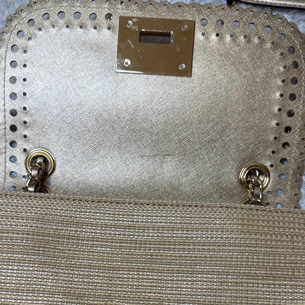 NWOT Michael Kors Gold and Tan Shoulder Bag